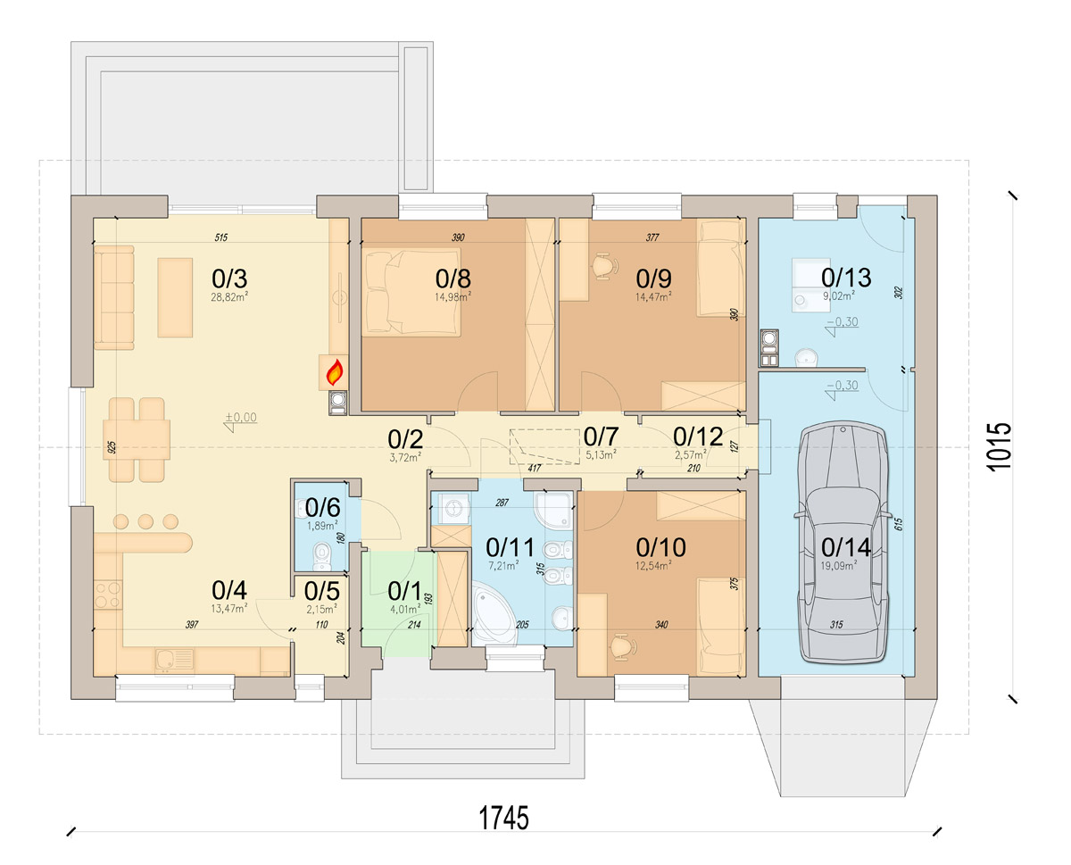 План первого этажа