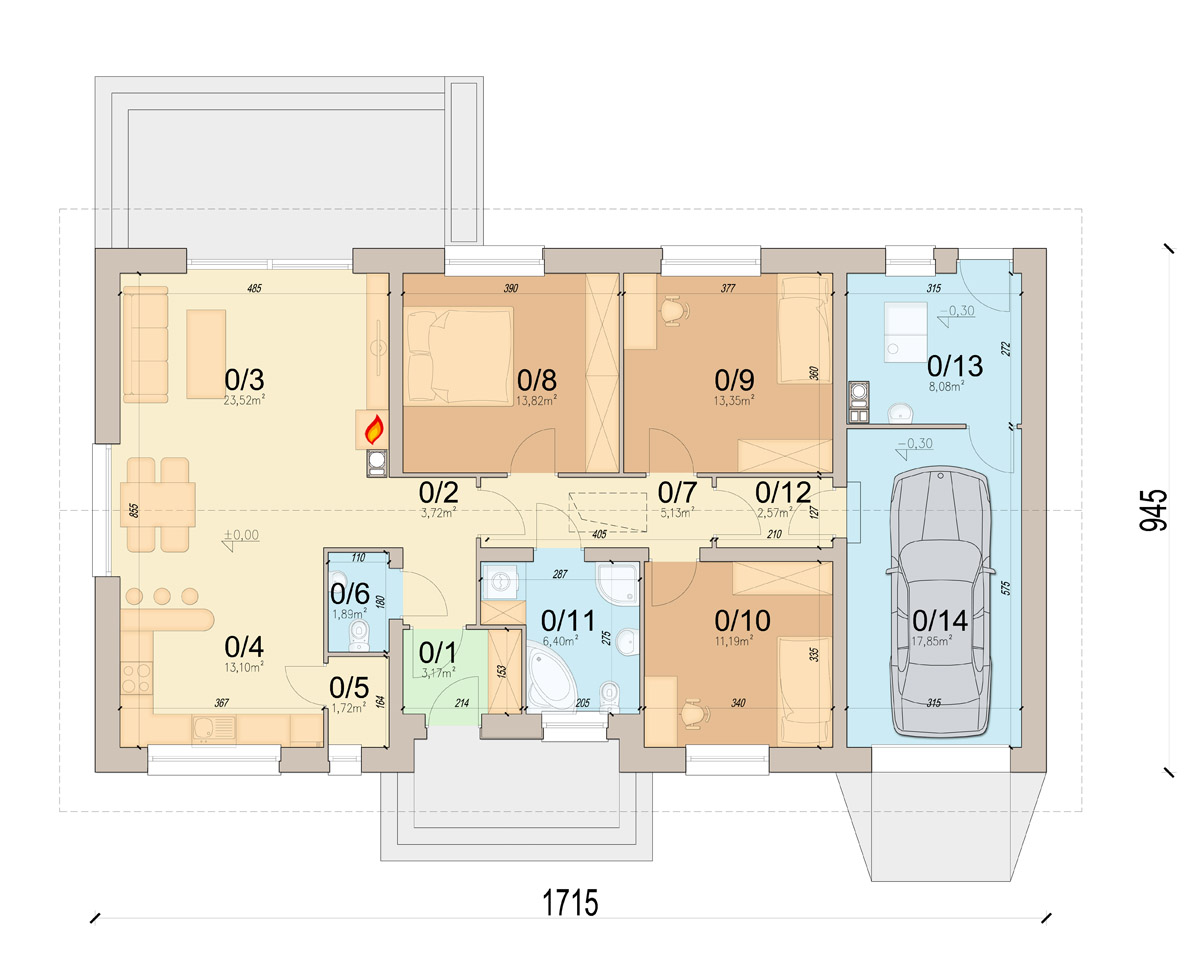 План первого этажа