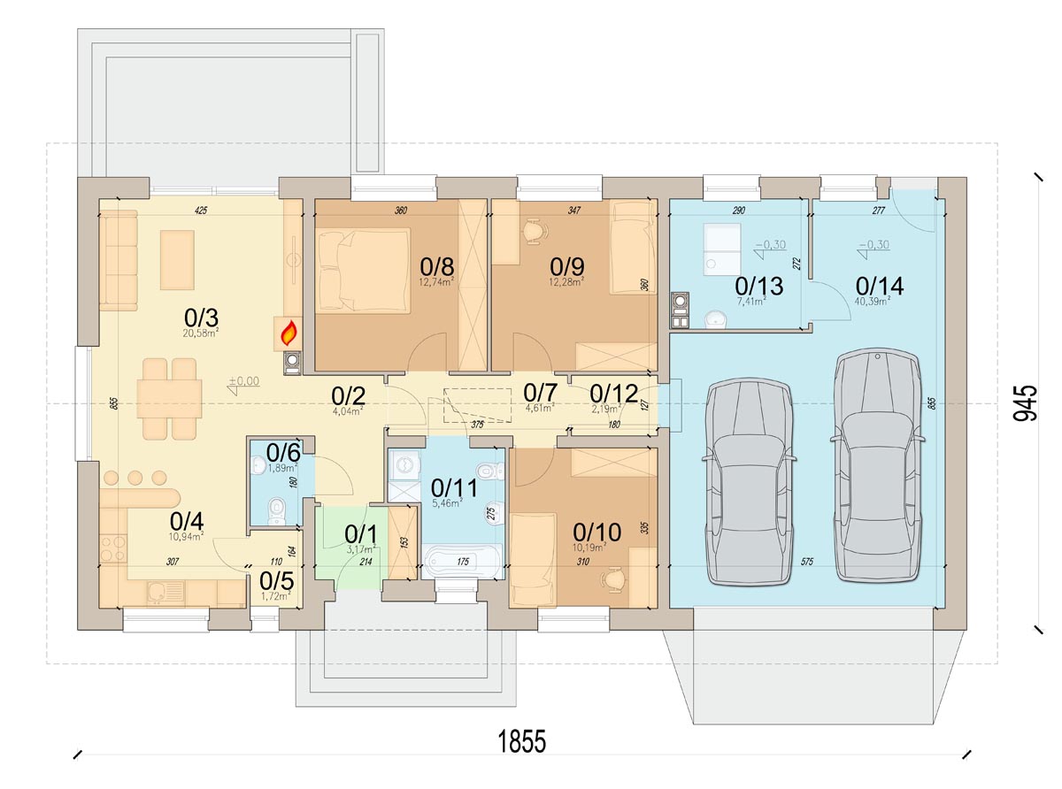 План первого этажа