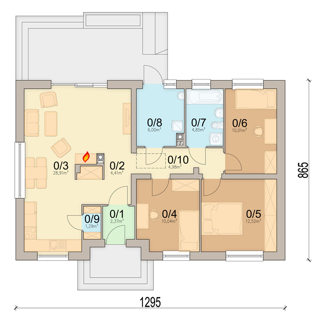 План первого этажа