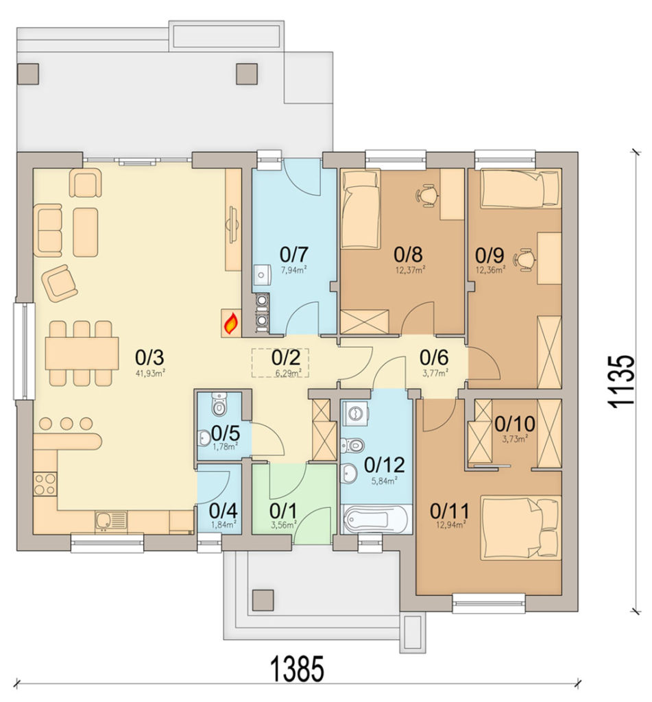 План первого этажа