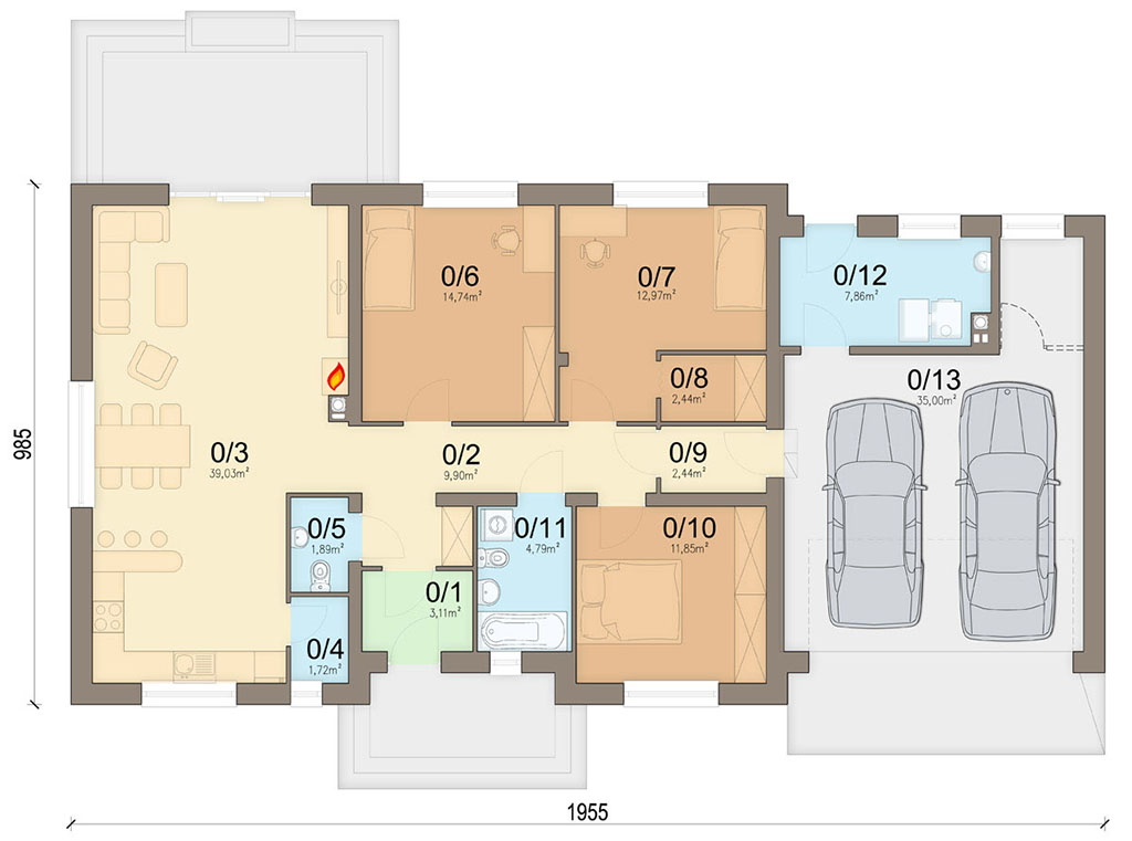 План первого этажа