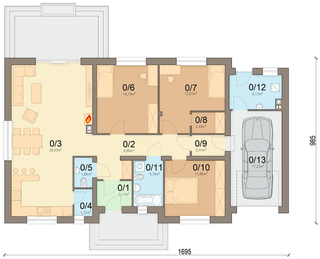 План первого этажа