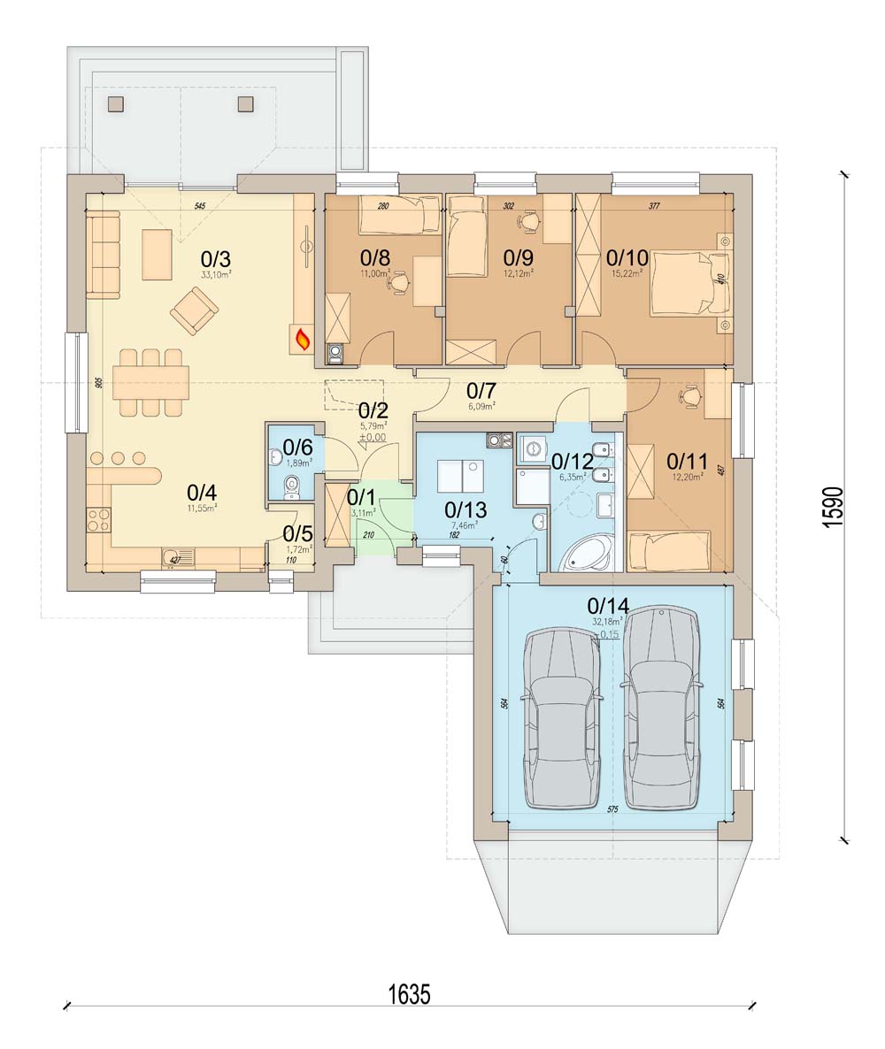 План первого этажа