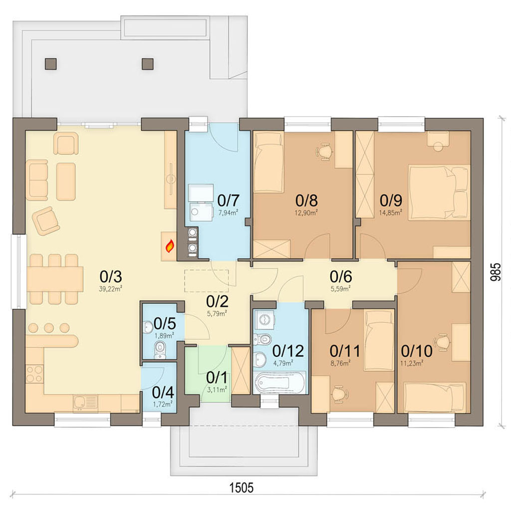 План первого этажа