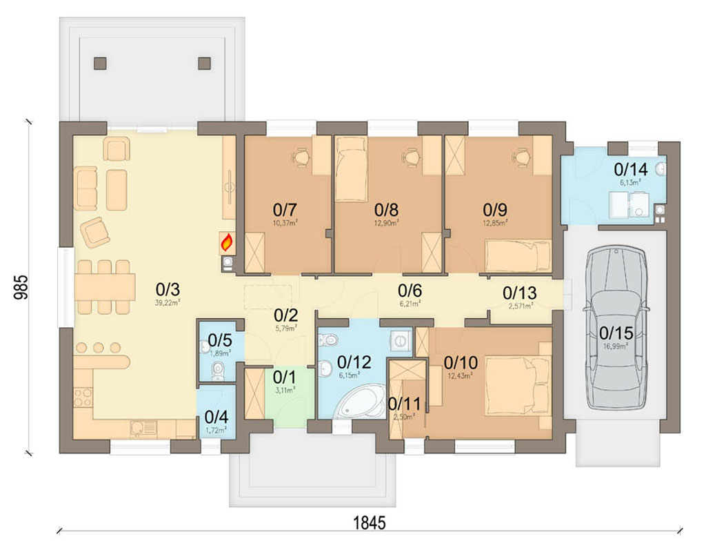 План первого этажа