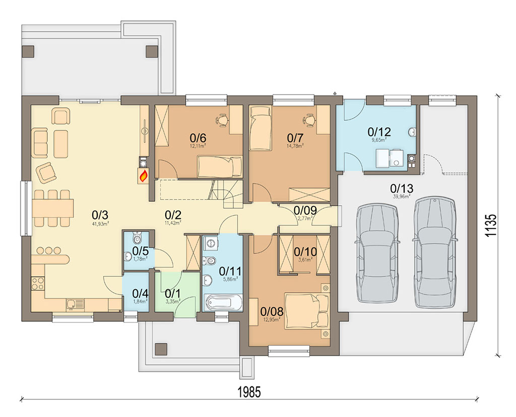 План первого этажа