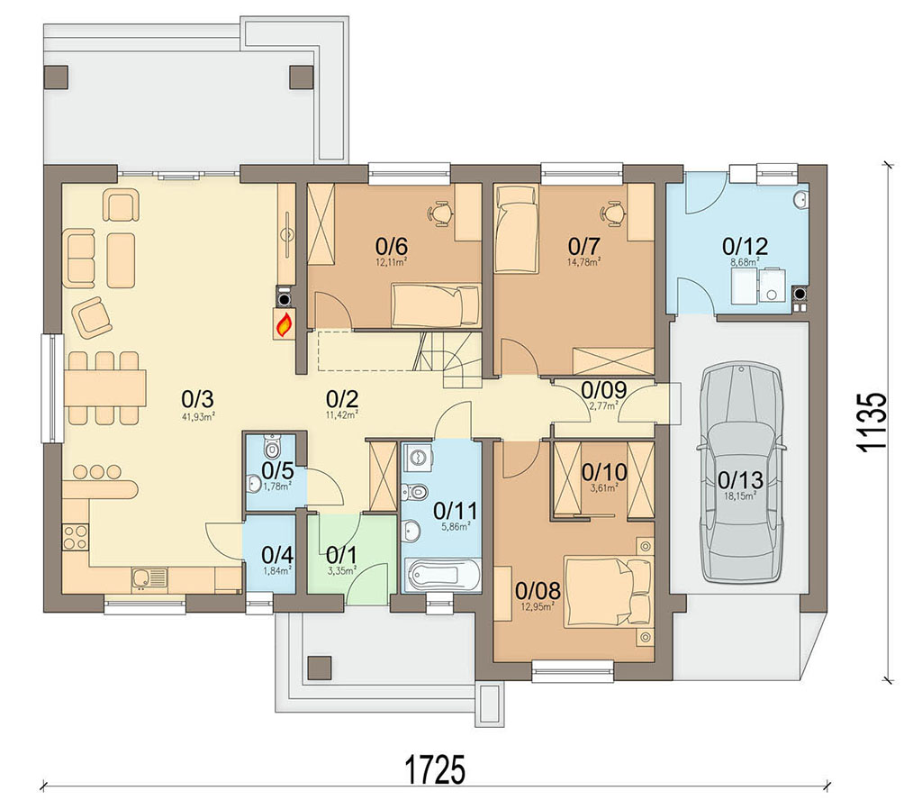 План первого этажа