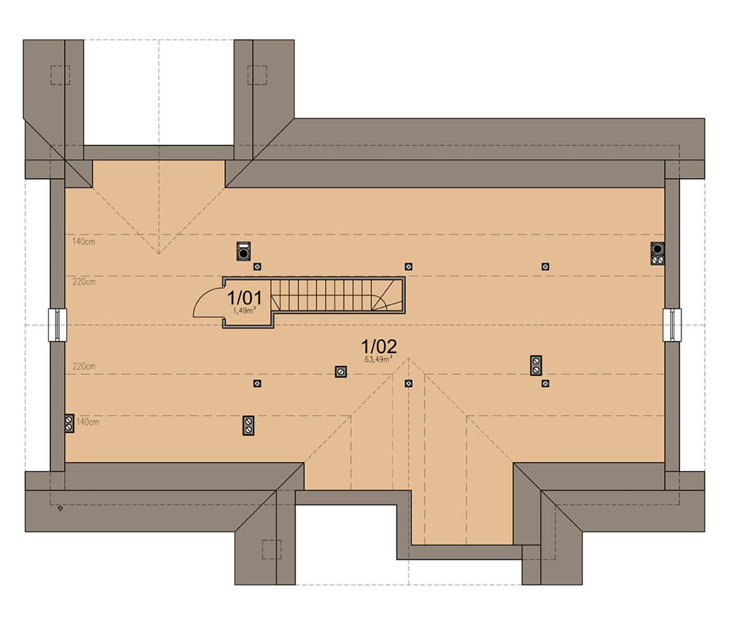 План мансарды