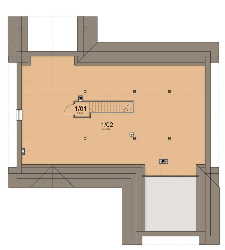 План мансарды
