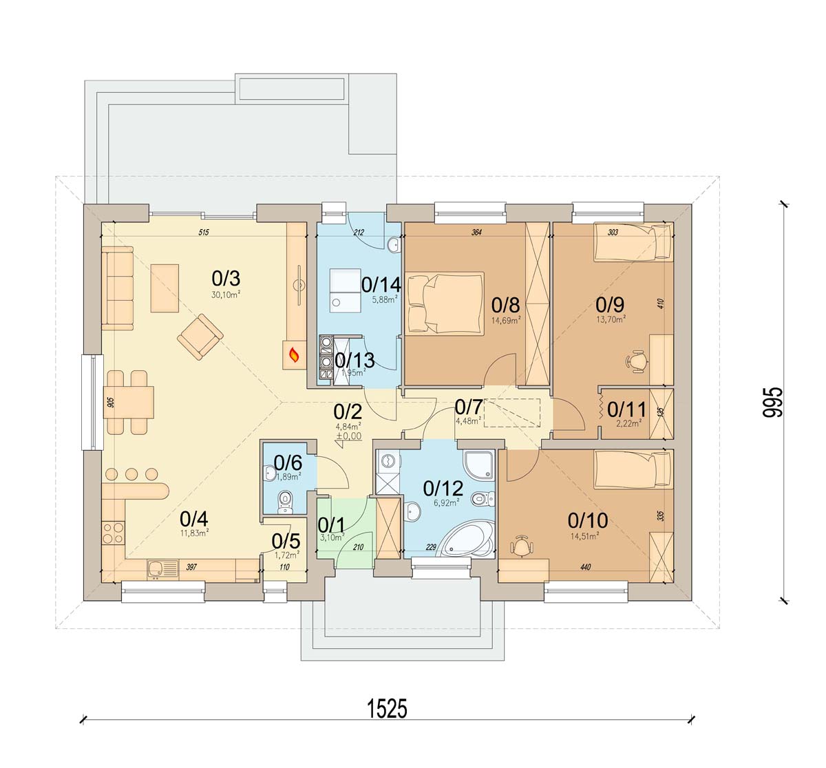 План первого этажа