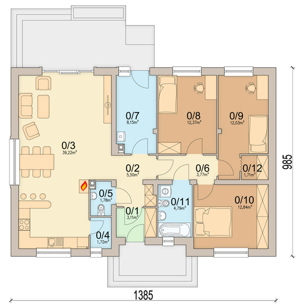 План первого этажа