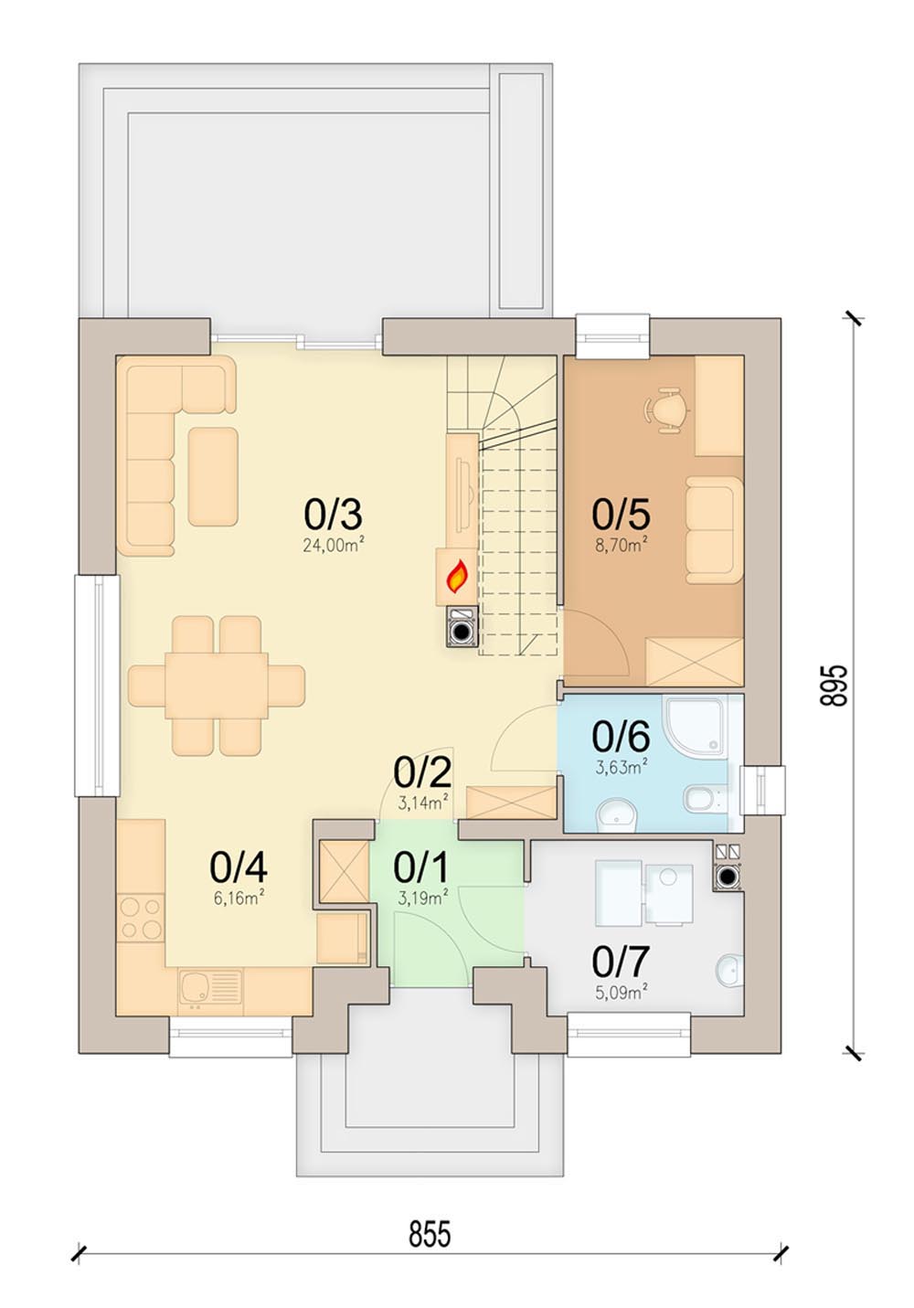 План первого этажа