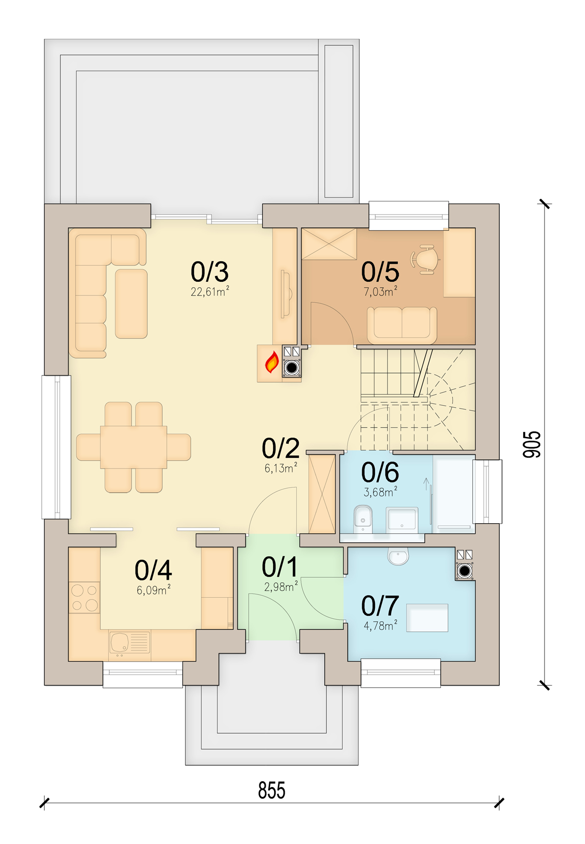 План первого этажа