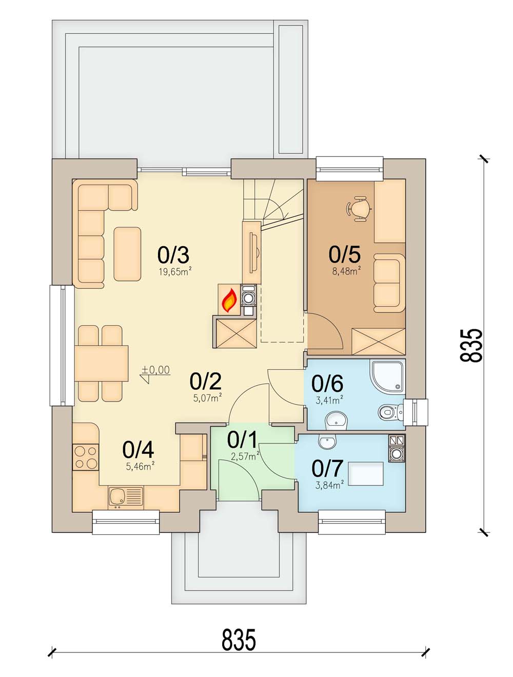 План первого этажа