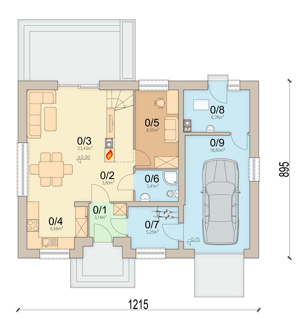 План первого этажа