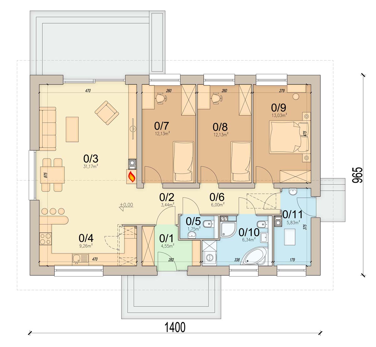 План первого этажа