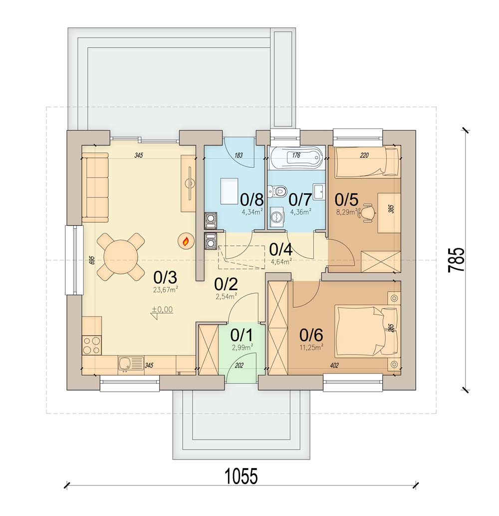 План первого этажа