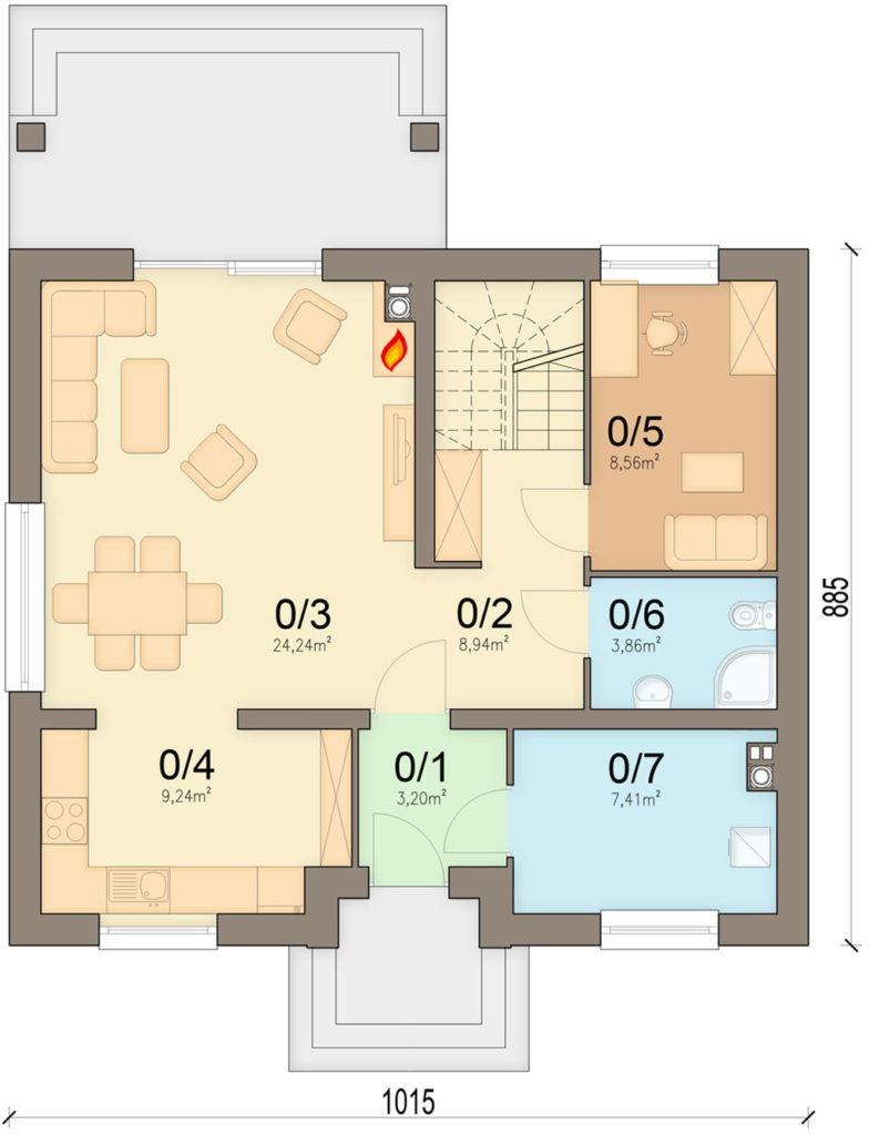 План первого этажа