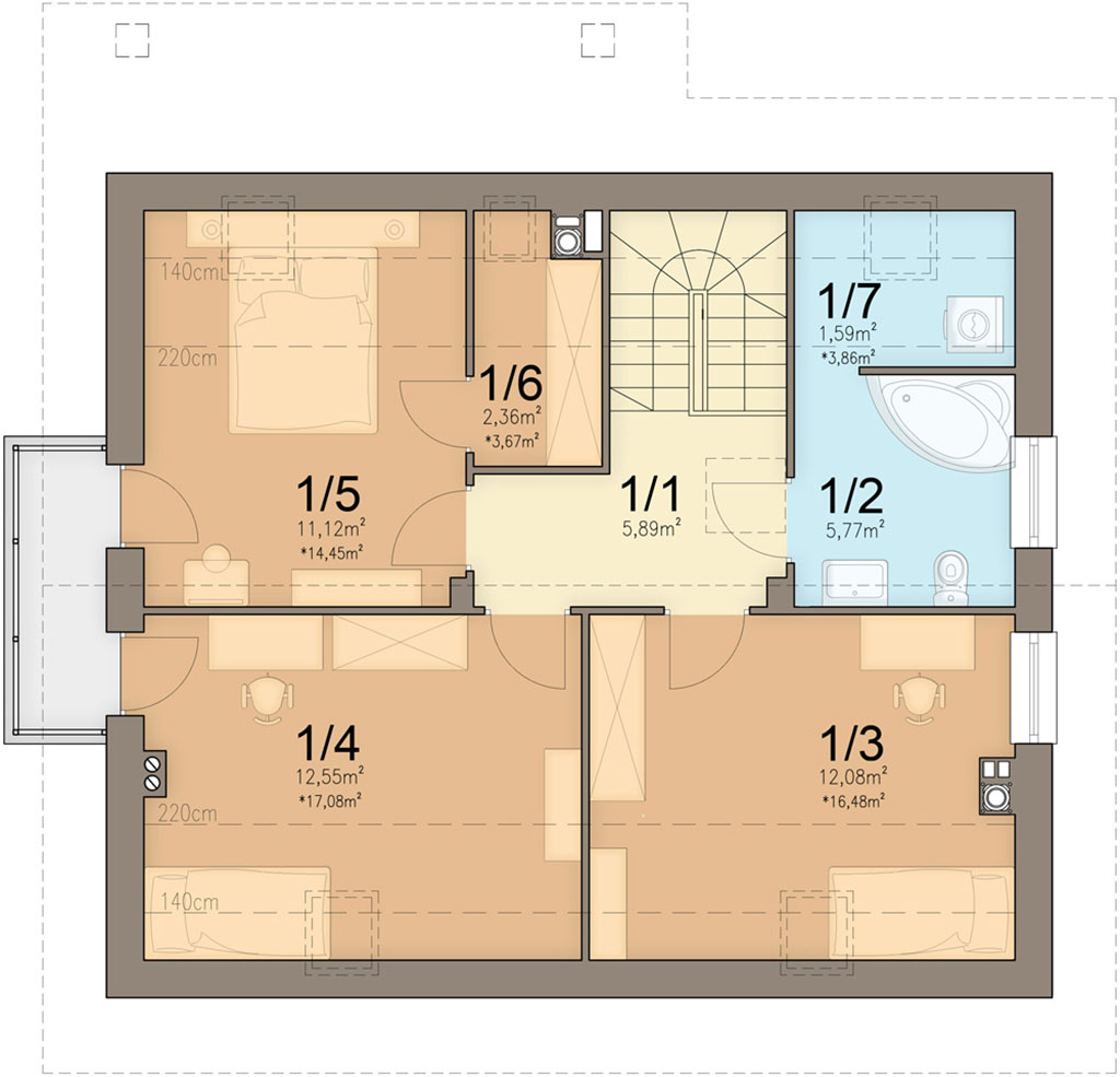 План мансарды