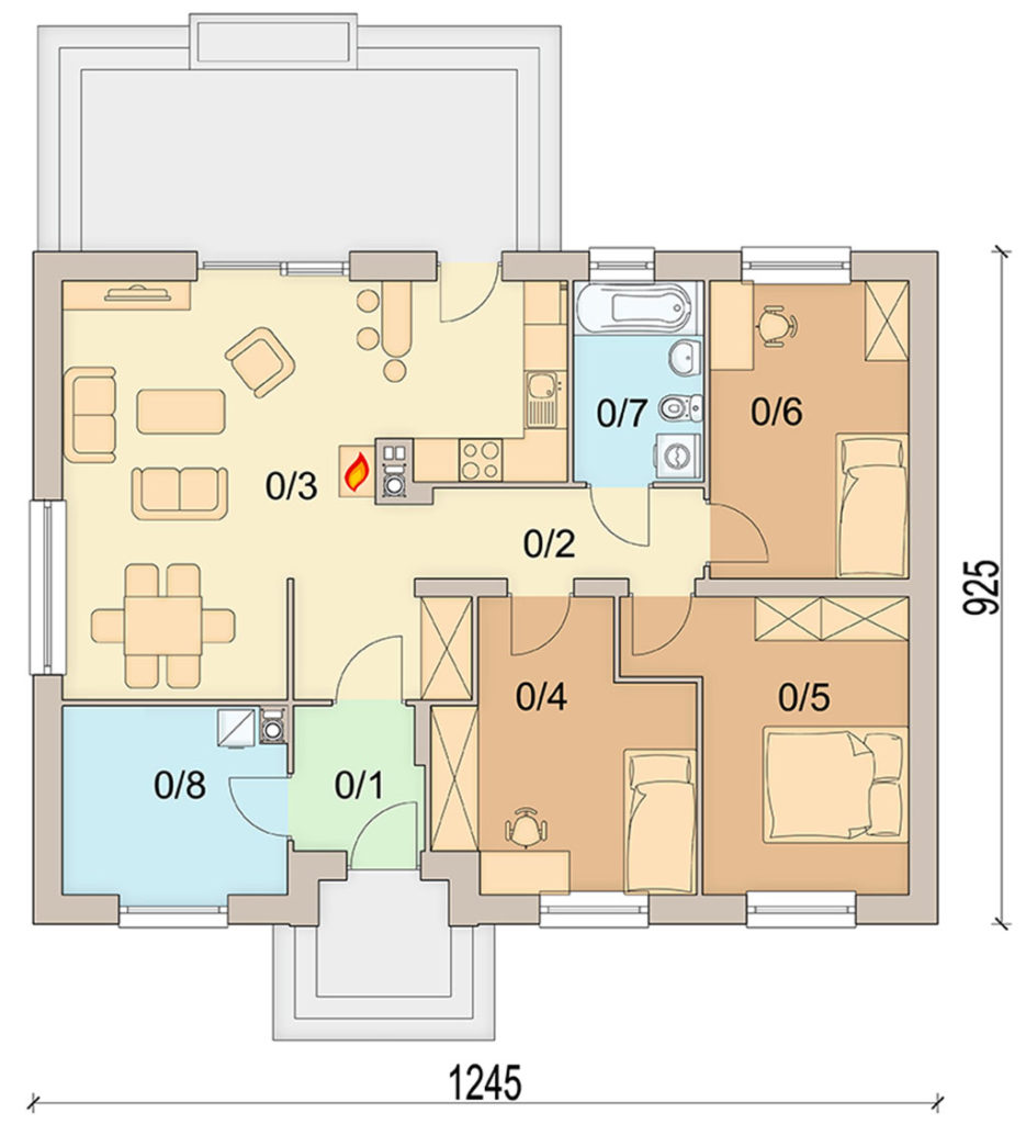 План первого этажа