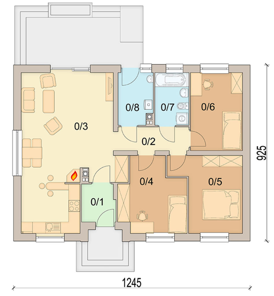 План первого этажа