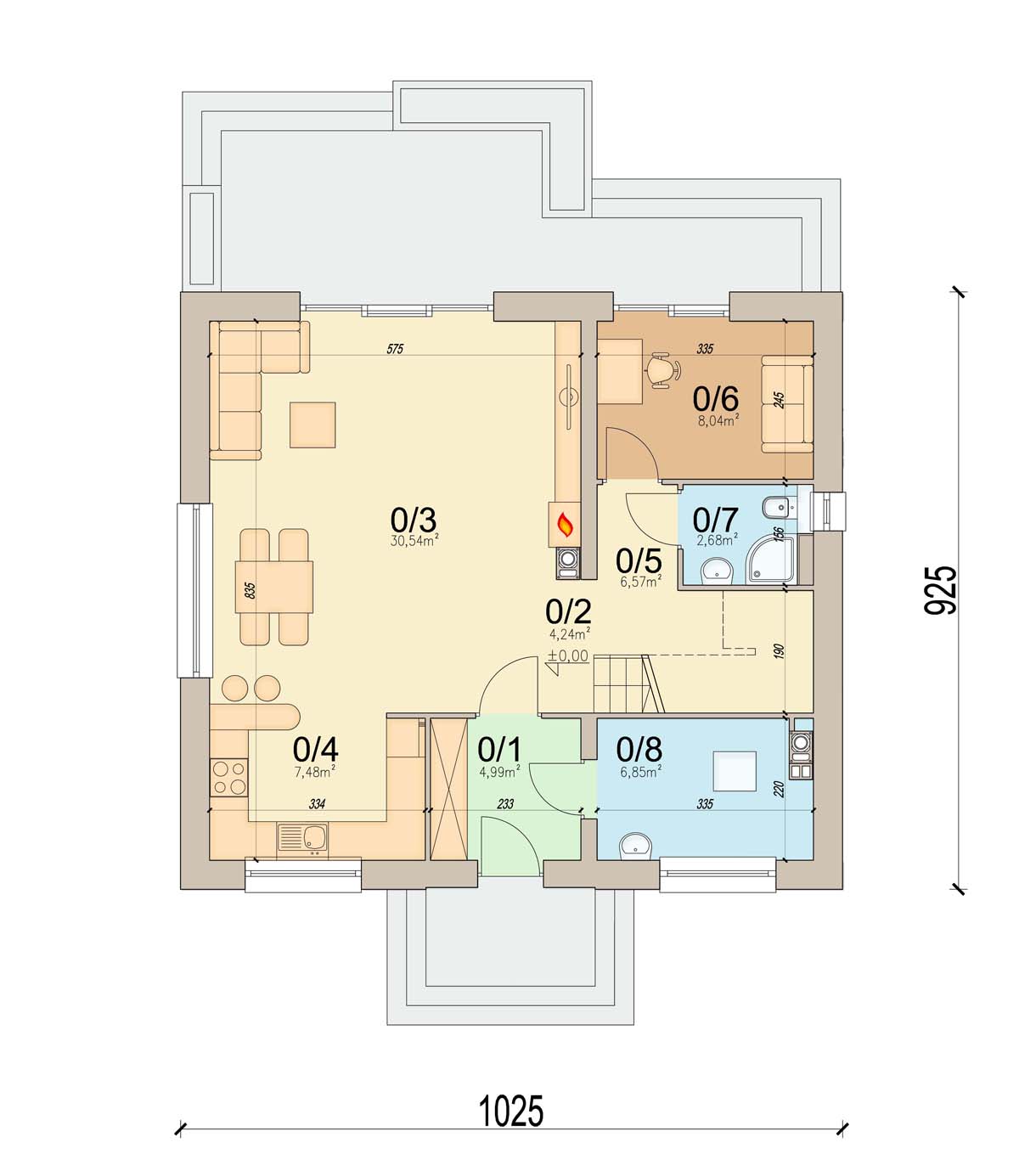 План первого этажа