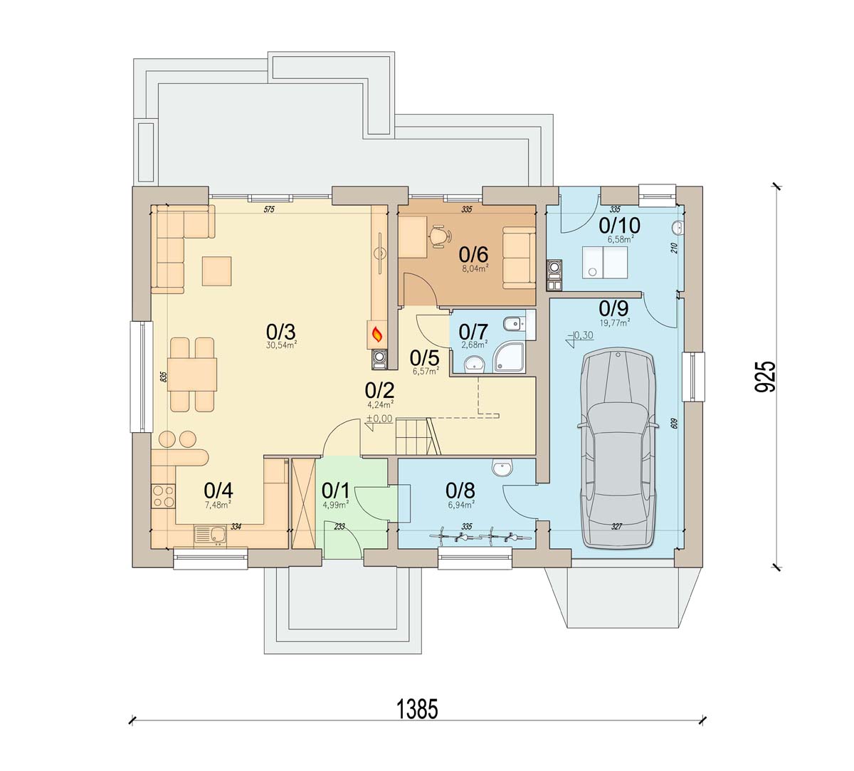 План первого этажа