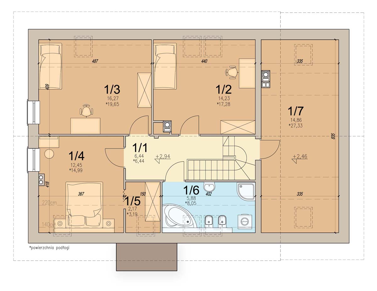 План мансарды