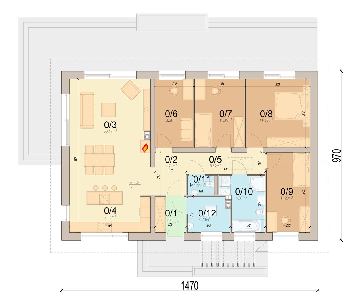 План первого этажа