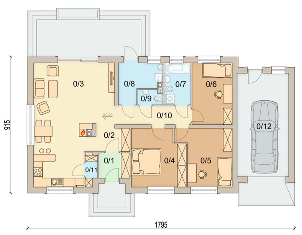 План первого этажа