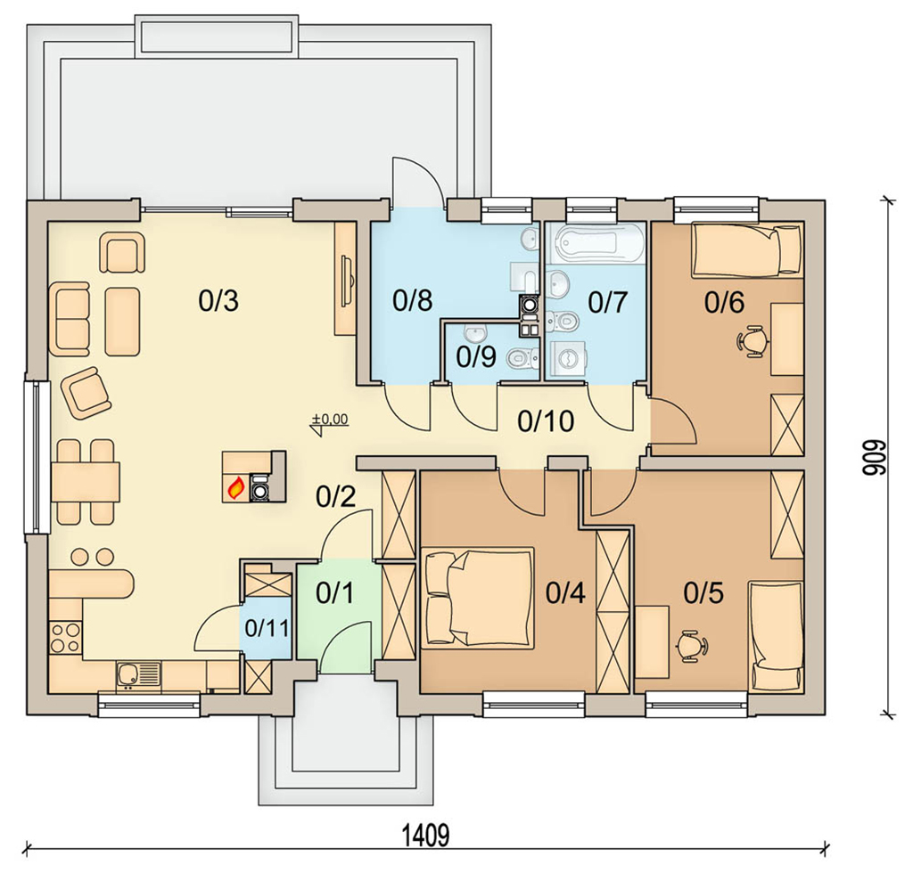 План первого этажа