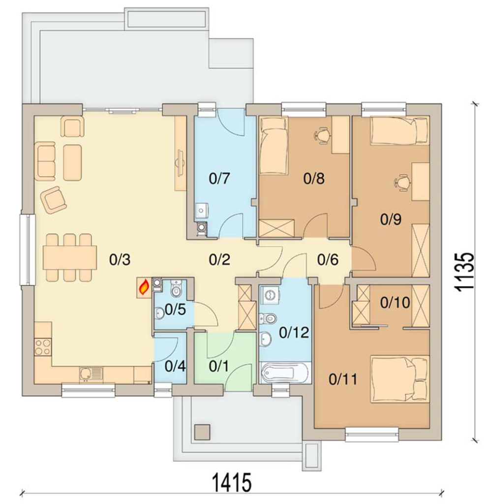 План первого этажа