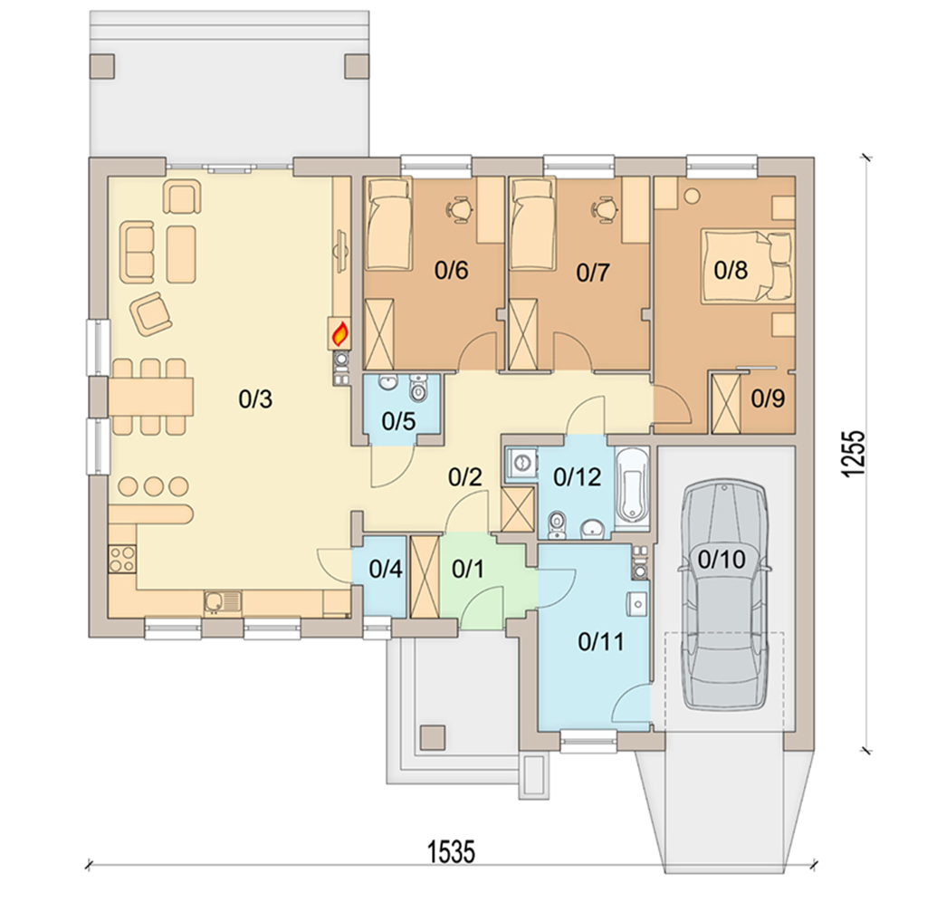 План первого этажа