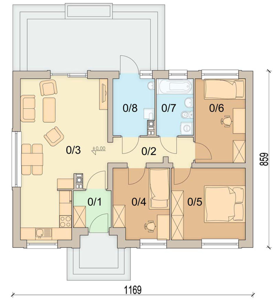 План первого этажа