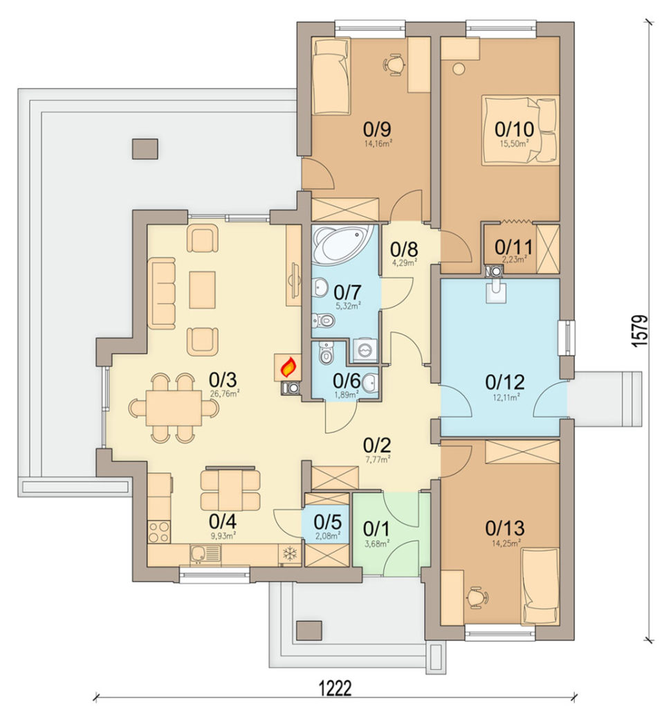 План первого этажа