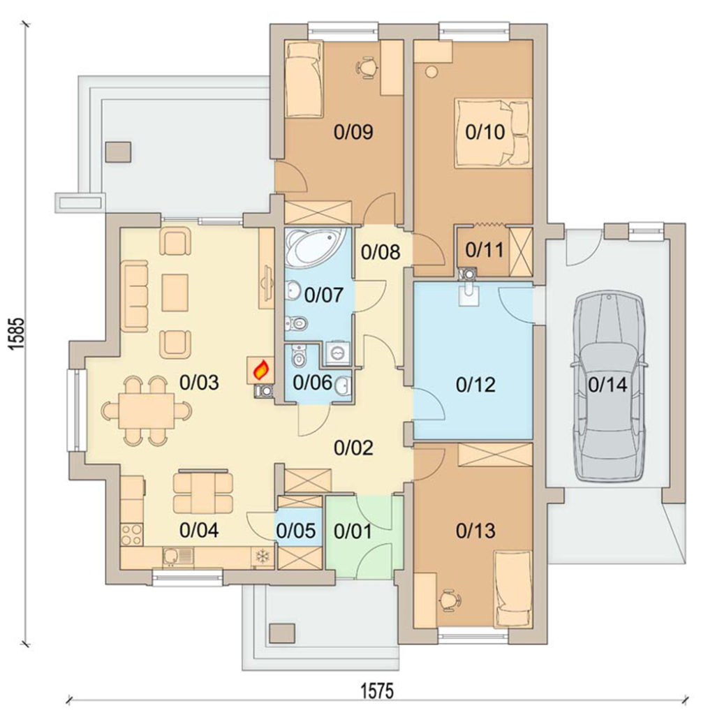 План первого этажа