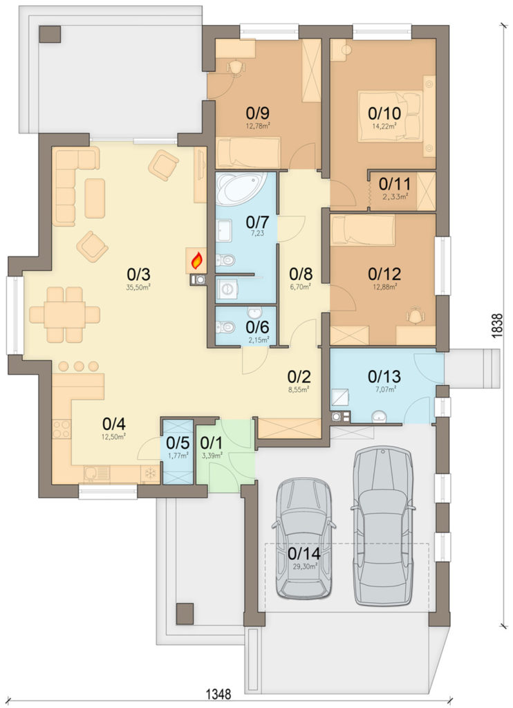 План первого этажа