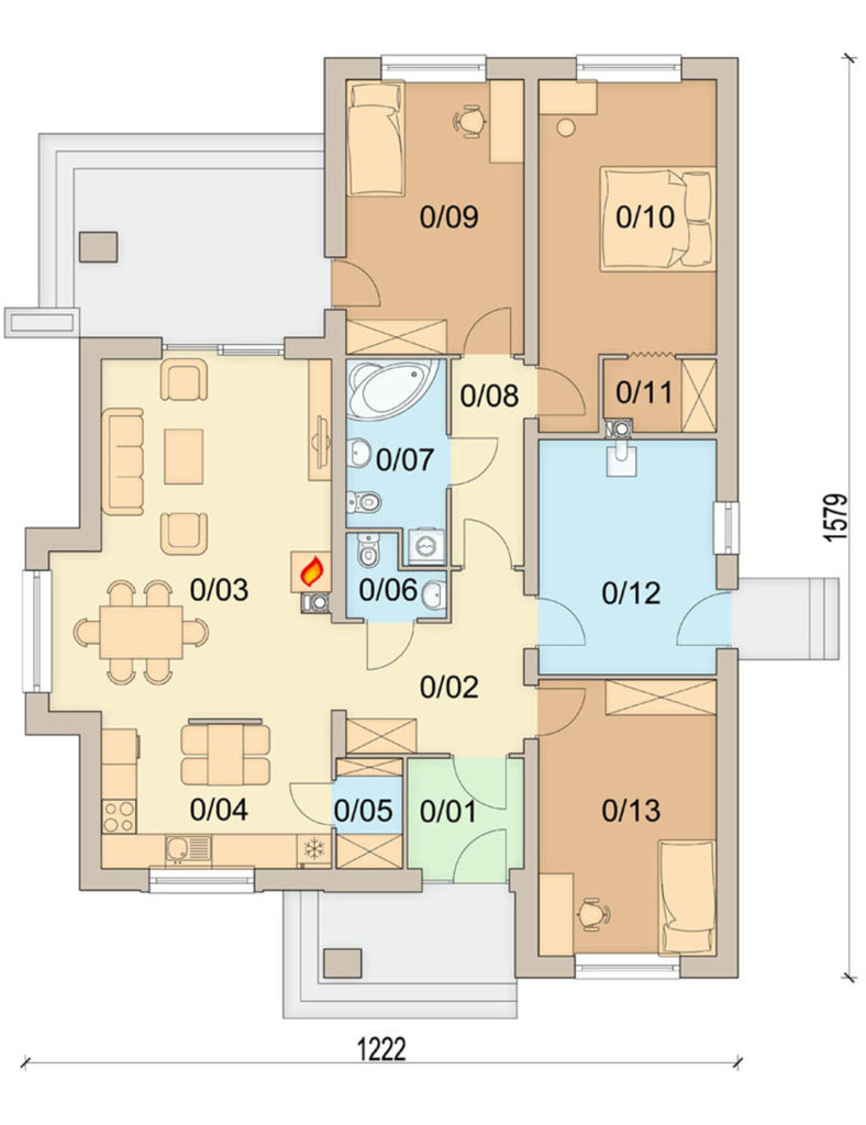 План первого этажа