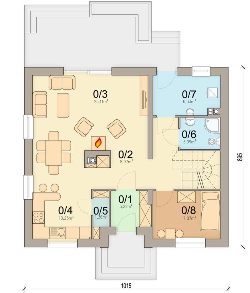 План первого этажа