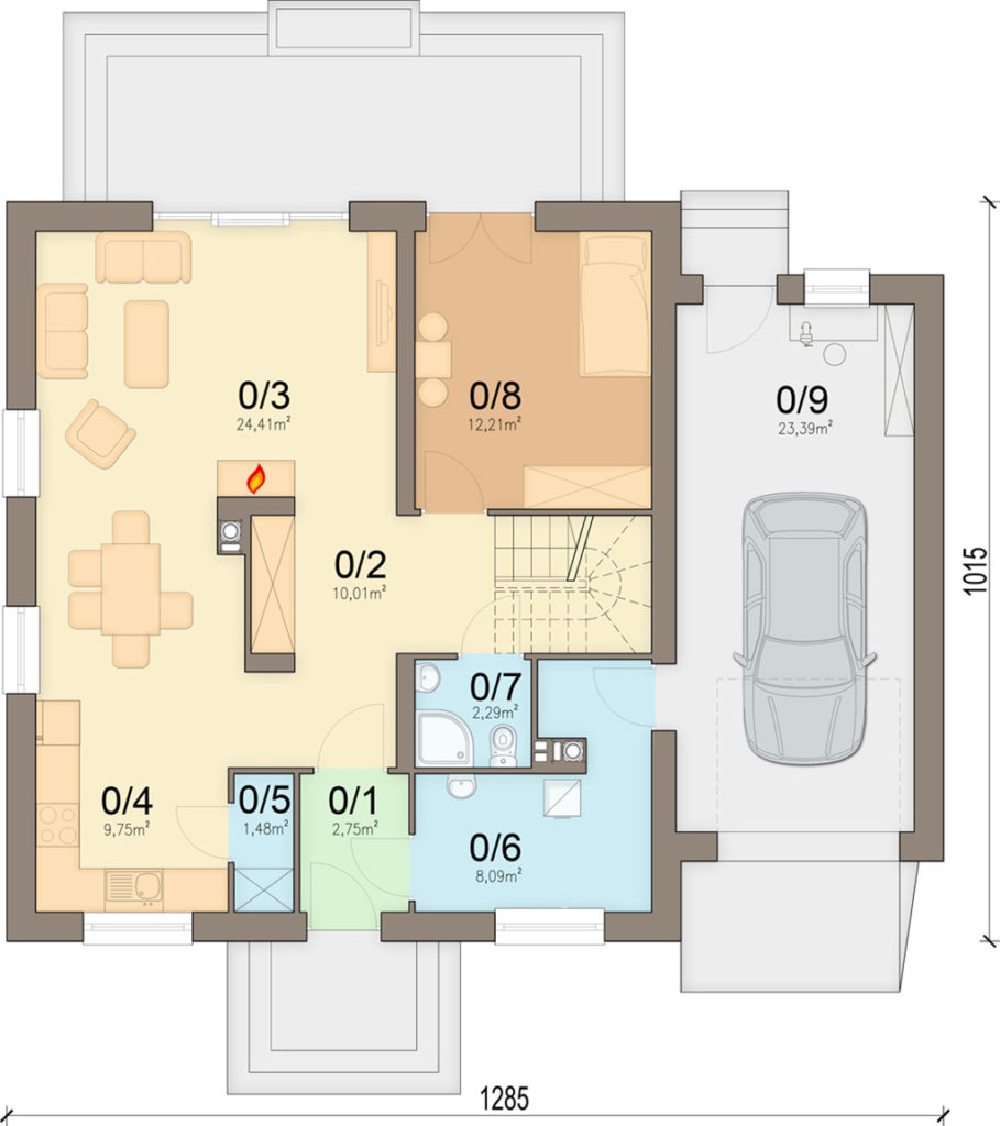 План первого этажа