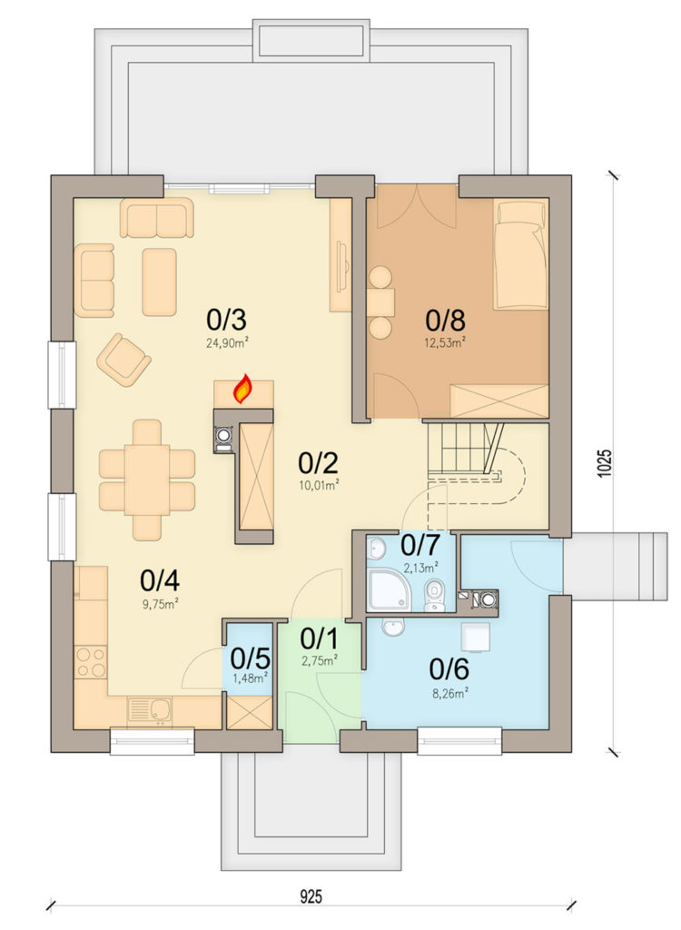 План первого этажа