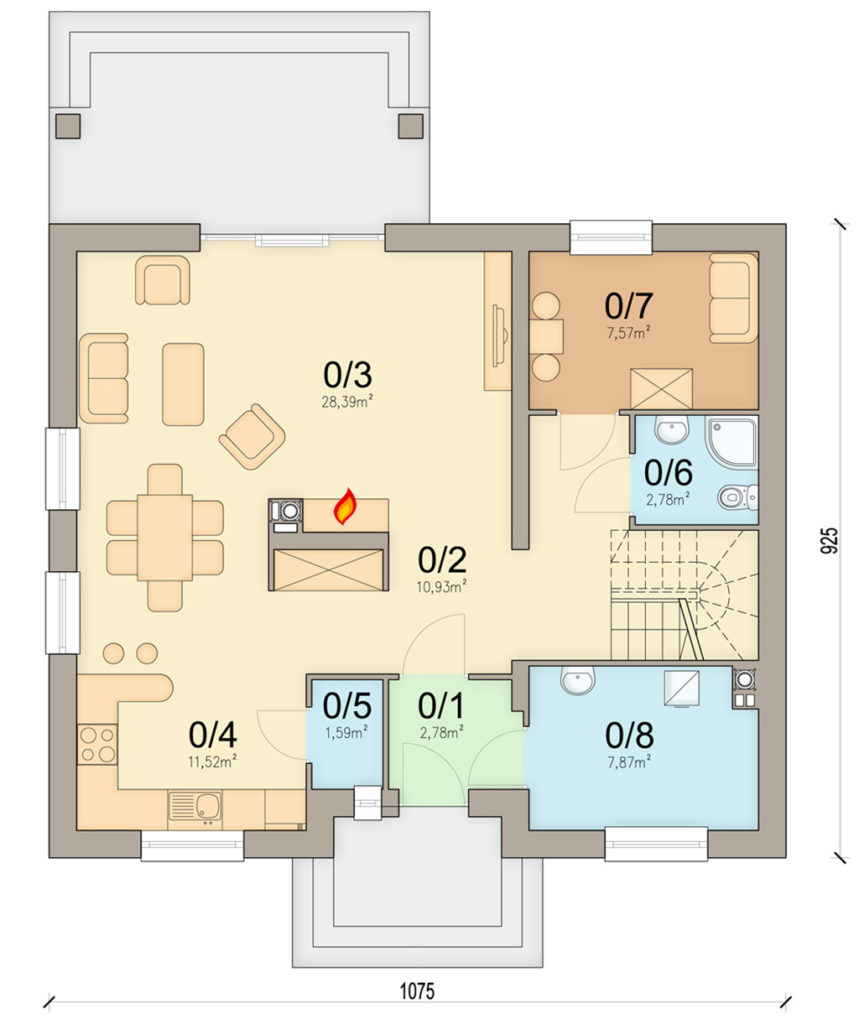 План первого этажа