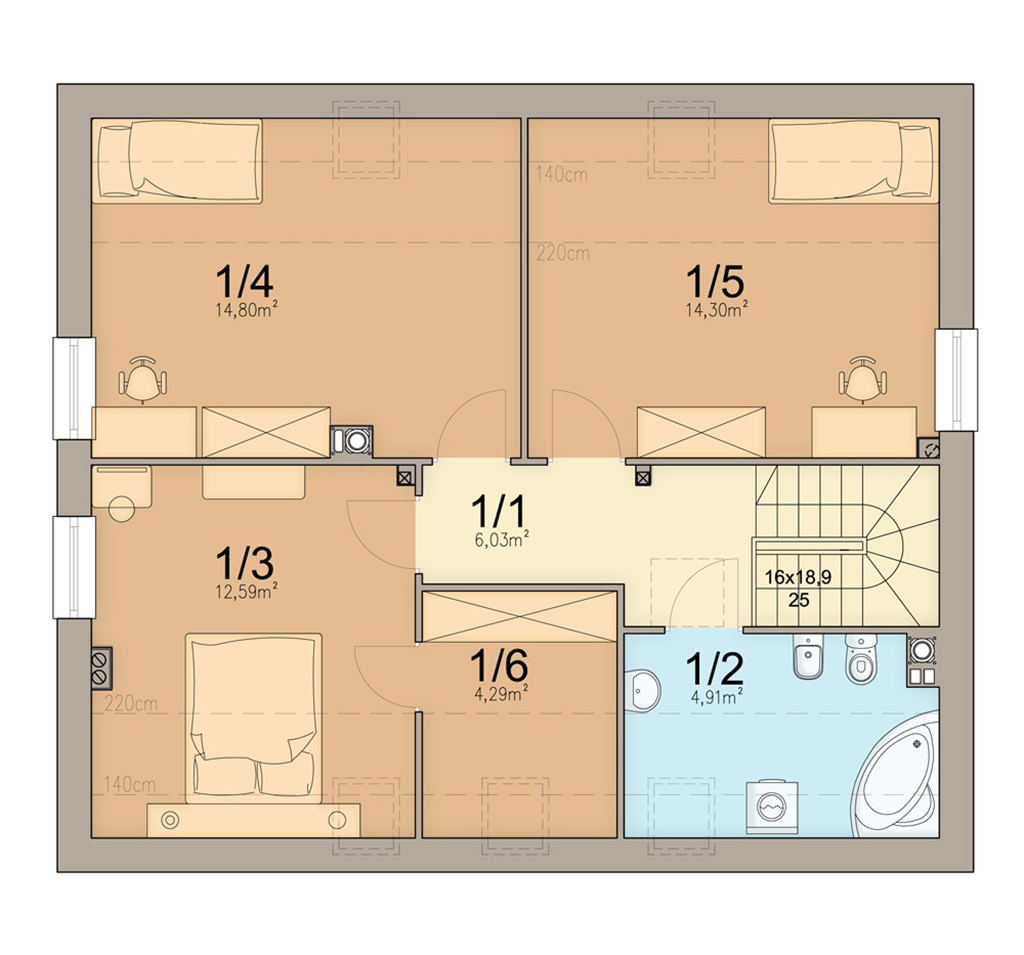 План мансарды