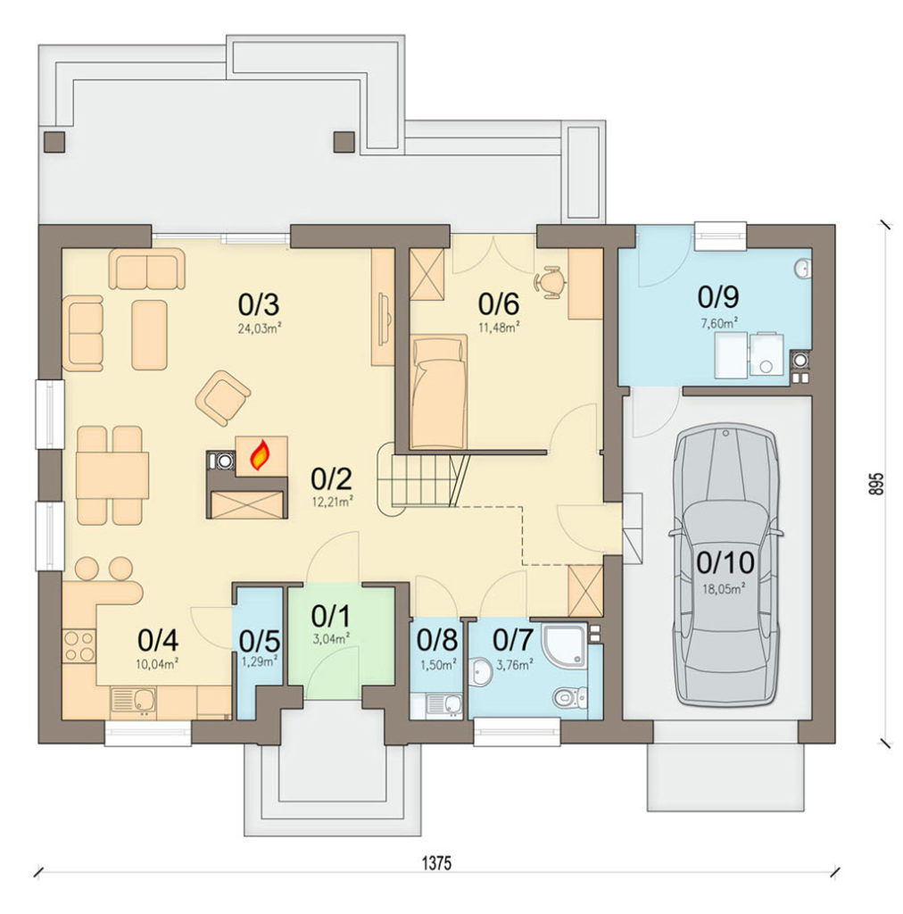 План первого этажа