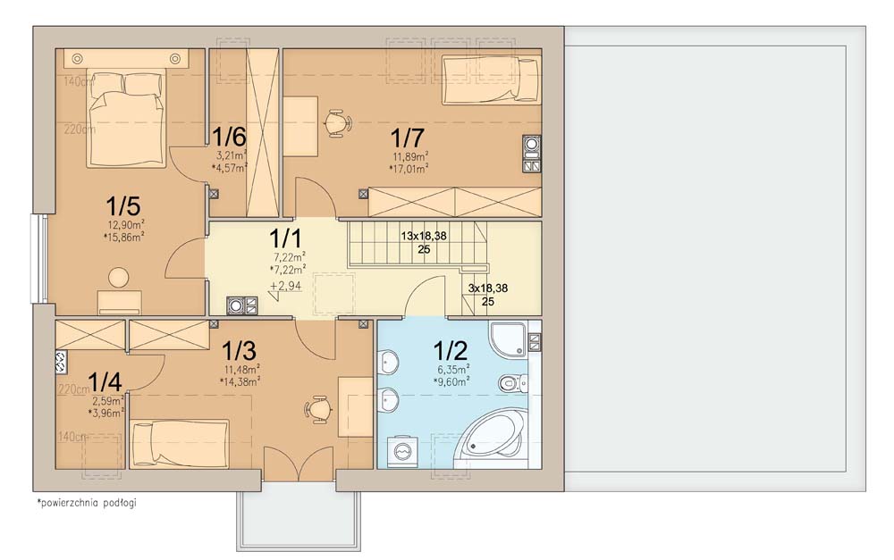 План мансарды