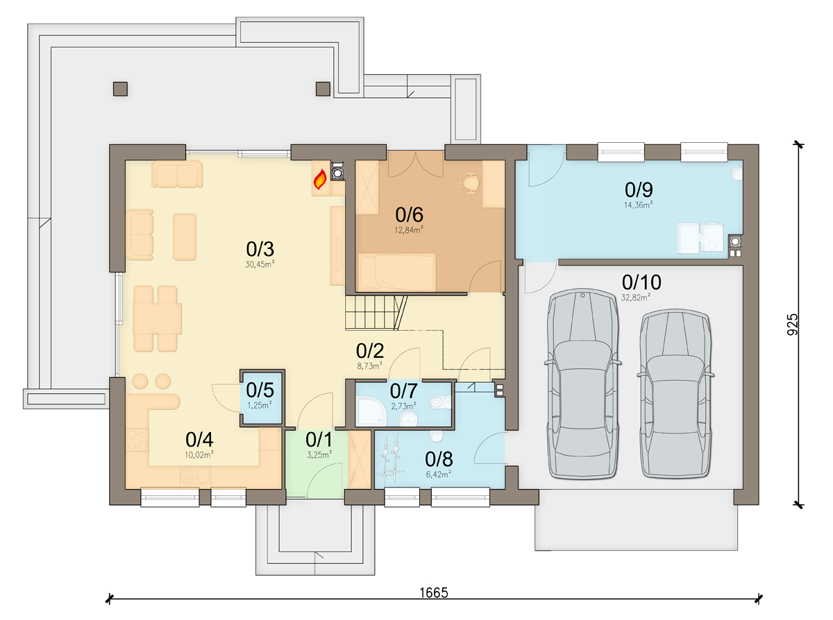 План первого этажа