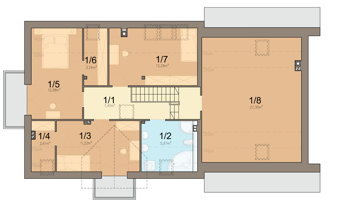 План мансарды