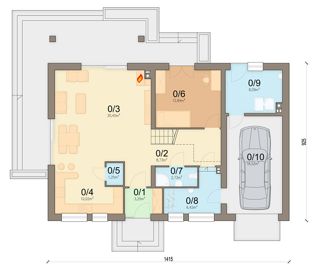 План первого этажа