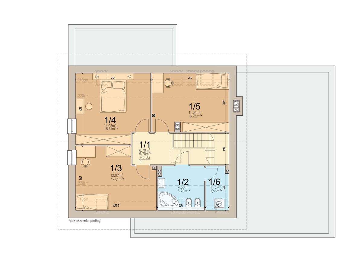 План мансарды